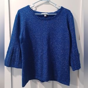 STUDIO WORKS Women's Multicolor Bell Sleeve Sweater, L